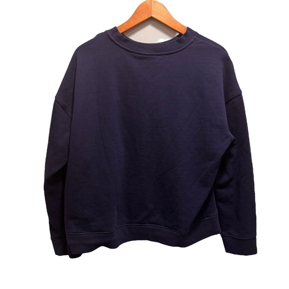 Scotch & Soda Navy Blue Paris Cropped Sweater Size Large - Picture 2 of 5